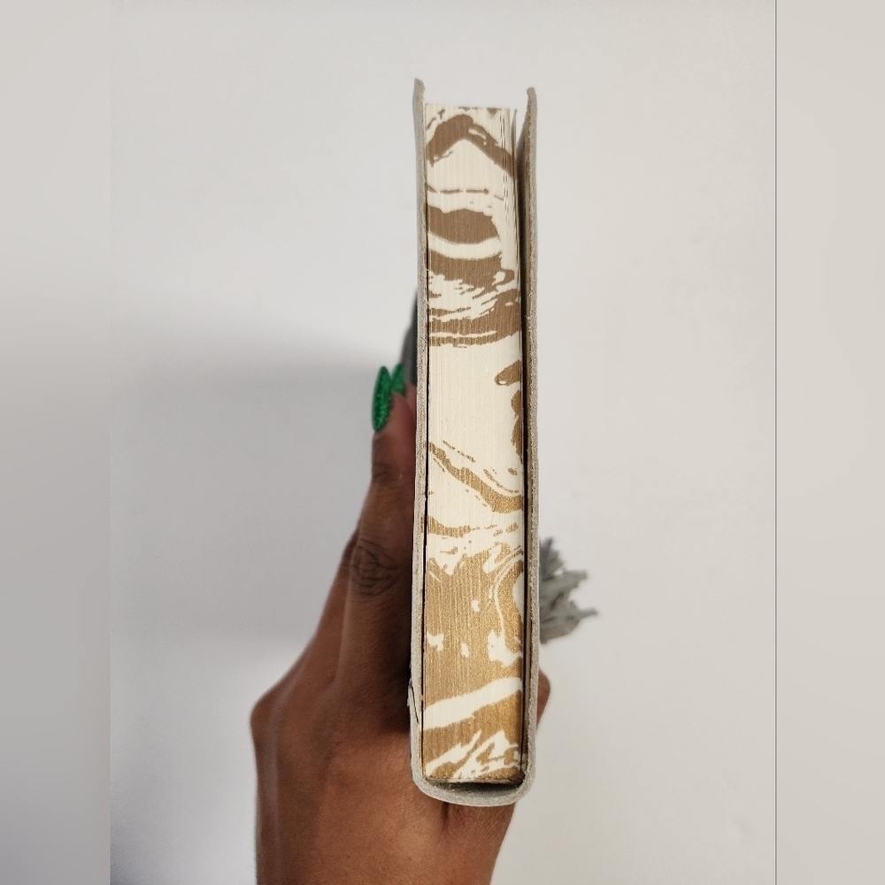 Anthropologie Unisex Leather Marble Grey & Gold Journal Sketch Book Wrap Closure - Picture 6 of 10